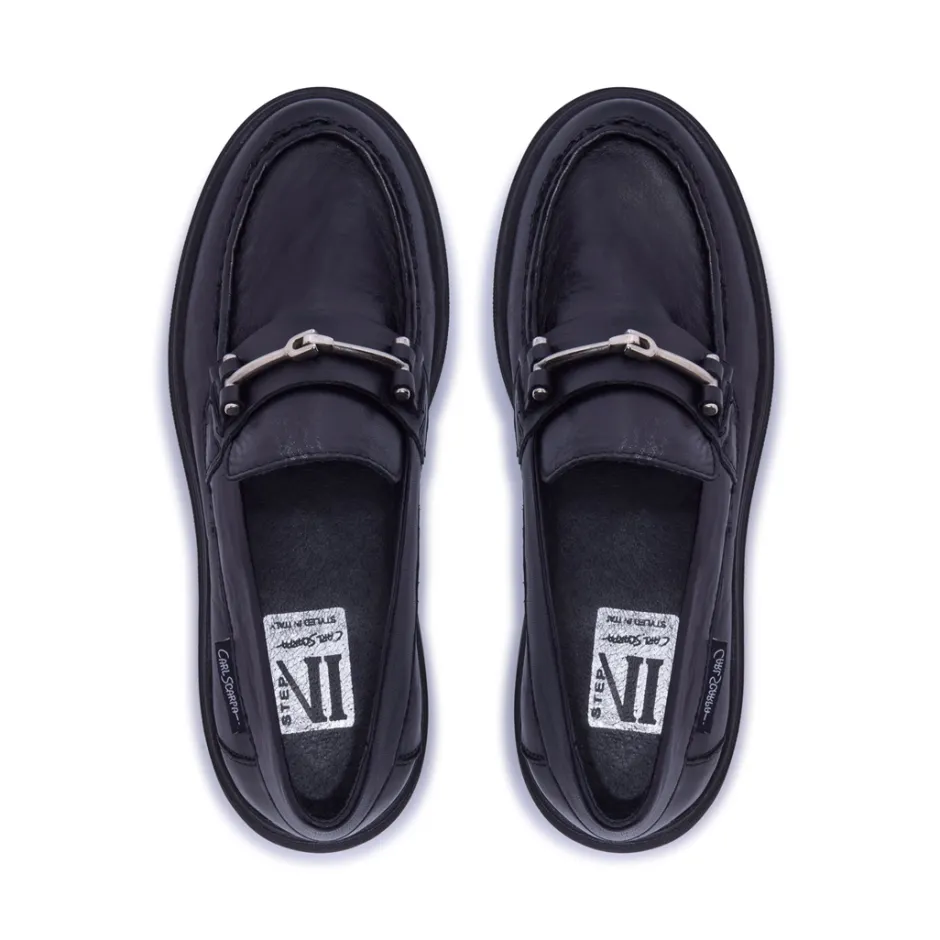 Alsenso Black Leather Loafers<Carl Scarpa Flash Sale