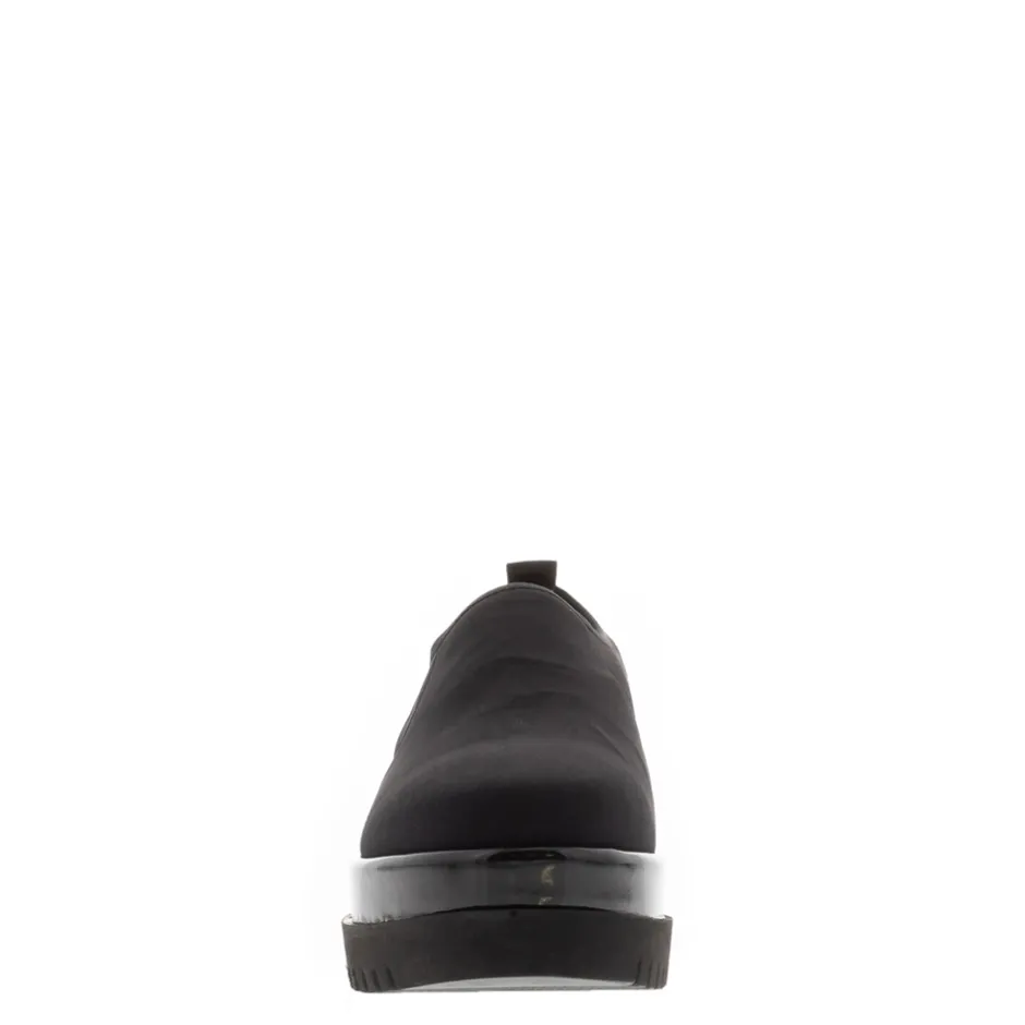 Angelo Black Italian Lycra Wedge Loafers<Carl Scarpa Best Sale