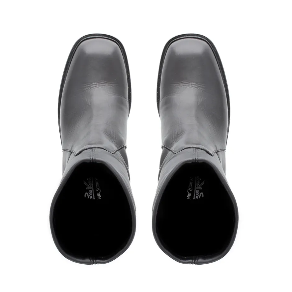 Ariel Black Leather Wavesole Ankle Boots<Carl Scarpa Hot