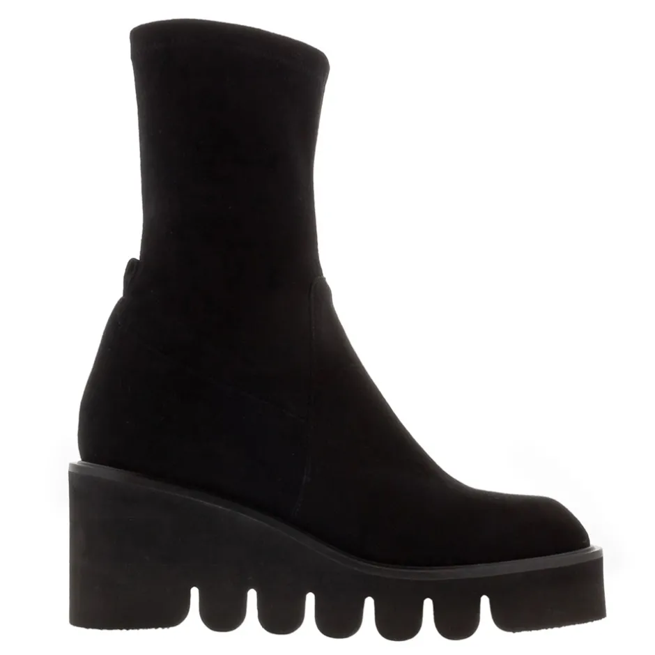 Ariel Black Suede Wavesole Ankle Boots<Carl Scarpa Best