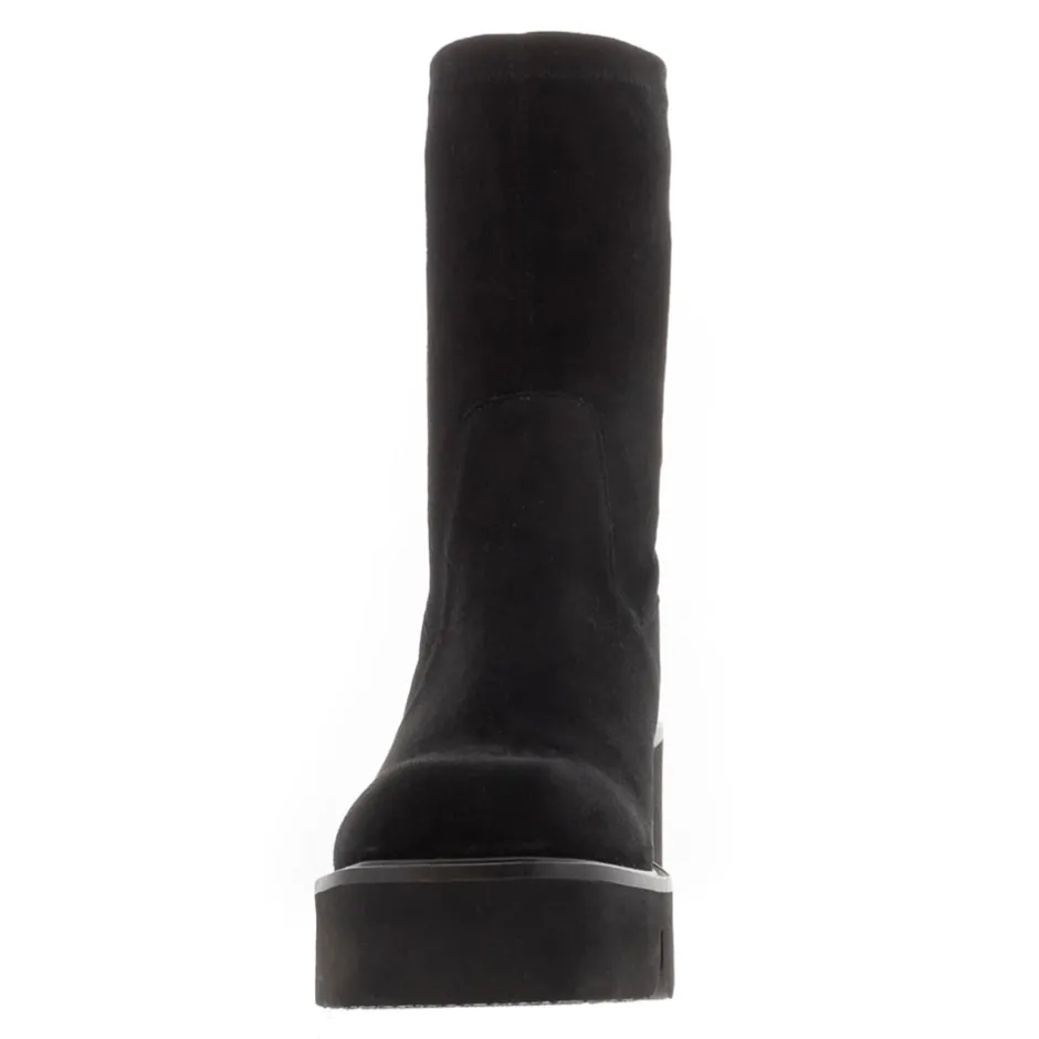 Ariel Black Suede Wavesole Ankle Boots<Carl Scarpa Best
