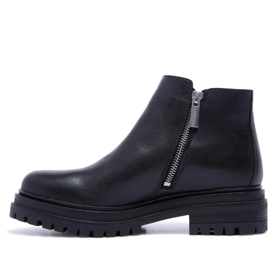 Arletta Black Leather Ankle Boots<Carl Scarpa Store