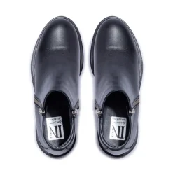 Arletta Black Leather Ankle Boots<Carl Scarpa Store