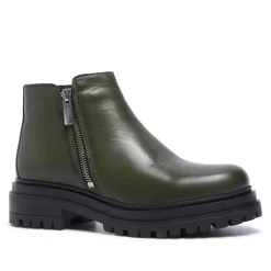 Arletta Green Leather Ankle Boots<Carl Scarpa Best Sale
