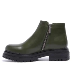 Arletta Green Leather Ankle Boots<Carl Scarpa Best Sale