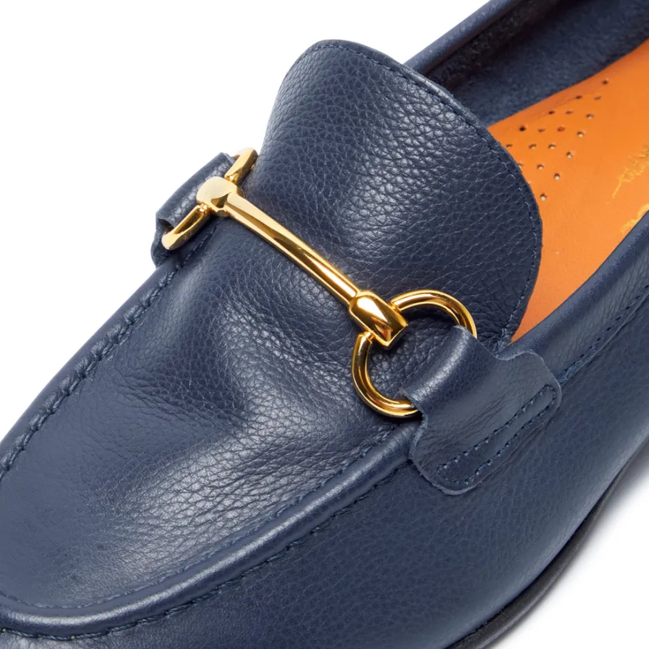 Arlie Navy Leather Snaffle Loafers<Carl Scarpa Best