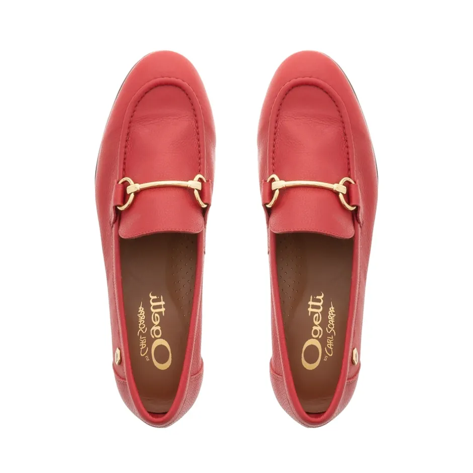 Arlie Red Leather Snaffle Loafers<Carl Scarpa Cheap