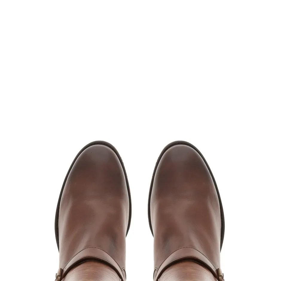 Arque Tan Leather Knee High Boots<Carl Scarpa Best Sale