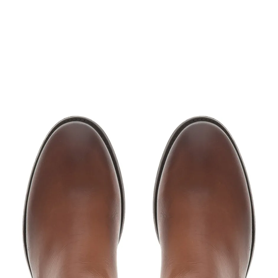 Ashby Tan Leather Knee High Boots<Carl Scarpa Shop