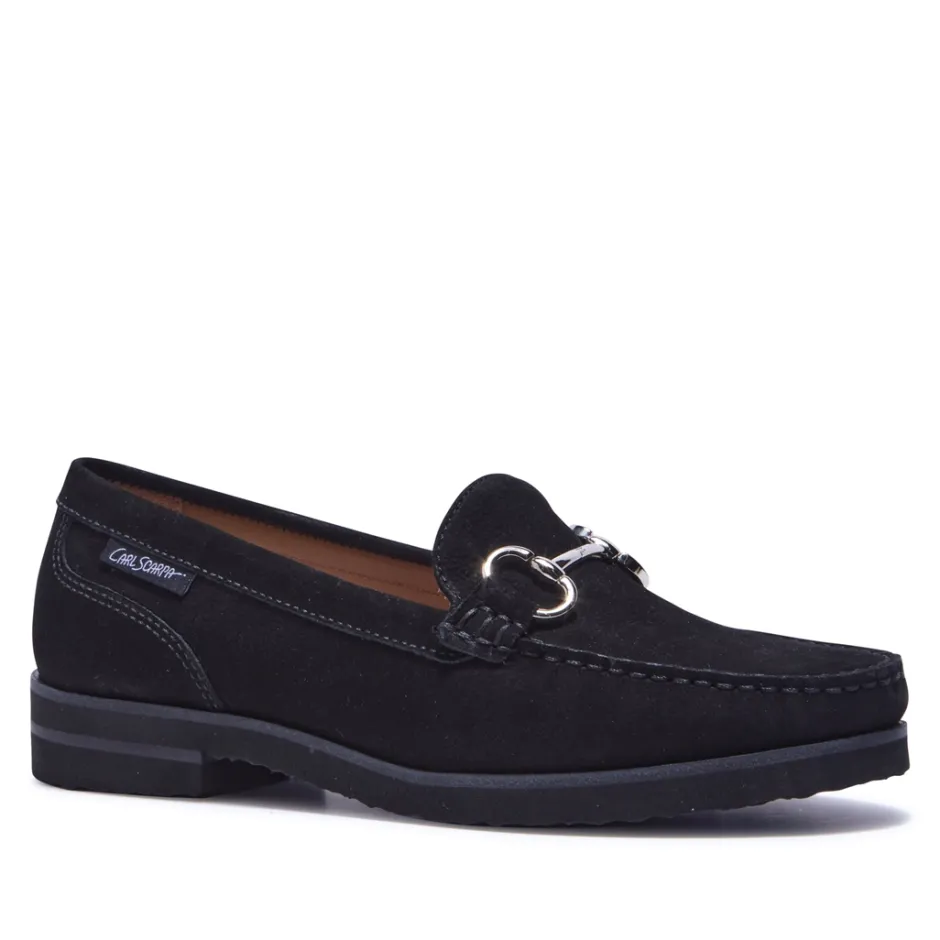 Aubrigo Black Suede Loafers<Carl Scarpa Outlet