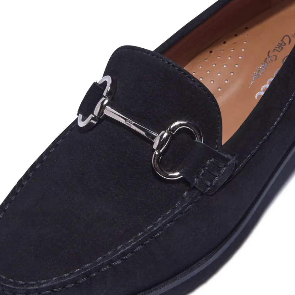 Aubrigo Black Suede Loafers<Carl Scarpa Outlet