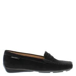 Bettina Black Suede Slip-On Loafers<Carl Scarpa Shop