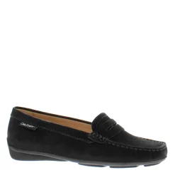 Bettina Black Suede Slip-On Loafers<Carl Scarpa Shop