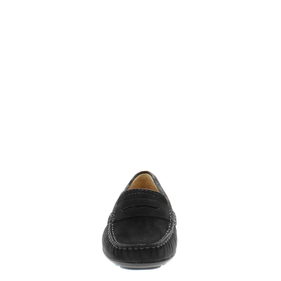 Bettina Black Suede Slip-On Loafers<Carl Scarpa Shop