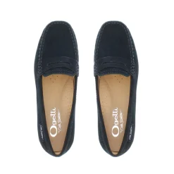 Bettina Navy Slip-On Loafers<Carl Scarpa Hot