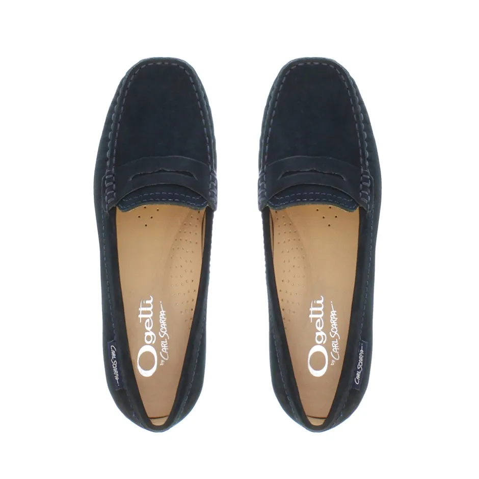 Bettina Navy Slip-On Loafers<Carl Scarpa Hot