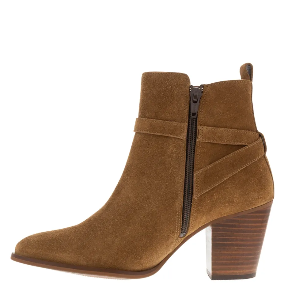 Blaise Tan Suede Block Heel Ankle Boots<Carl Scarpa Flash Sale