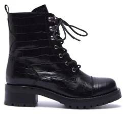 Blanca Black Croc Leather Ankle Boots<Carl Scarpa Discount