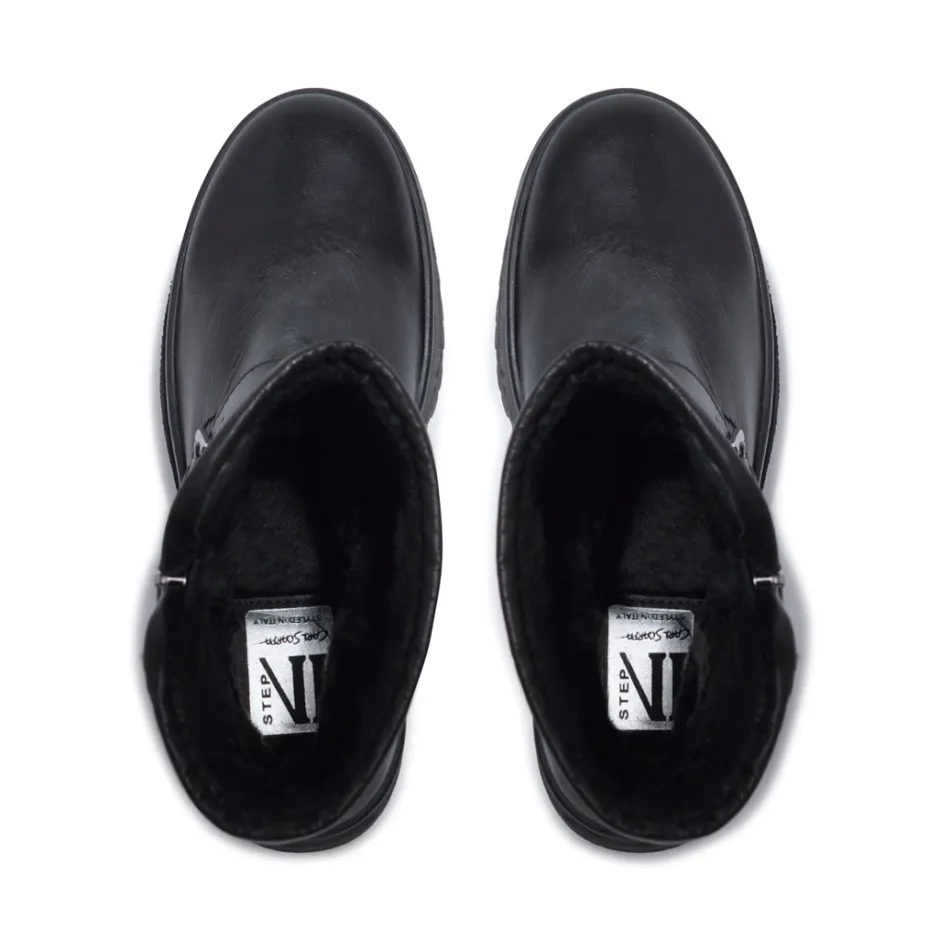 Bollichi Black Leather Ankle Boots<Carl Scarpa Clearance