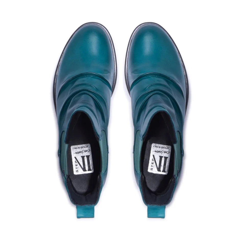 Cavalina Teal Leather Ankle Boots<Carl Scarpa Hot
