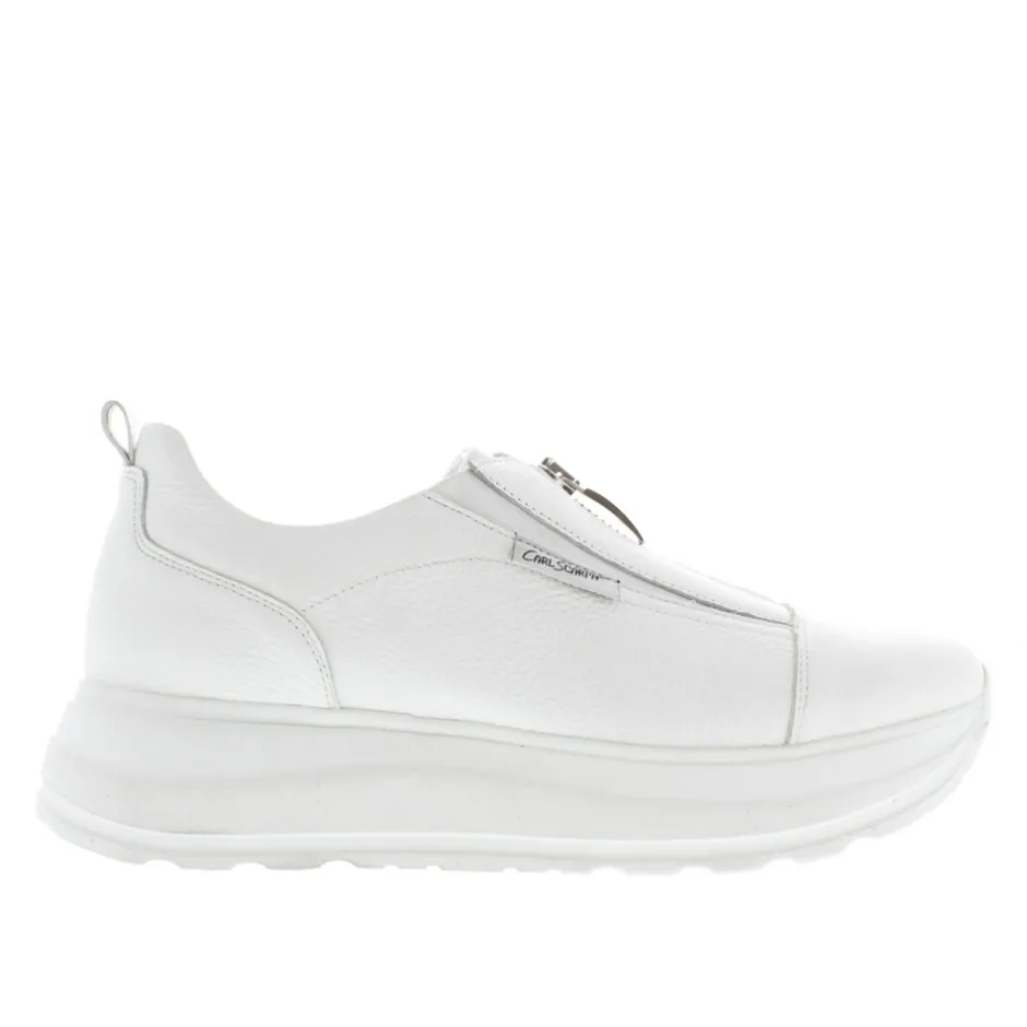 Cestine White Leather Platform Trainers<Carl Scarpa Cheap