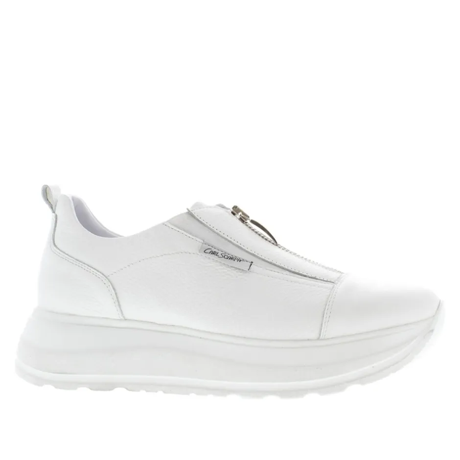 Cestine White Leather Platform Trainers<Carl Scarpa Cheap