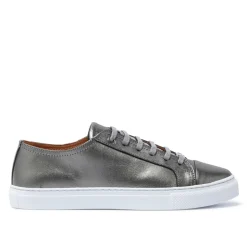 Corianne Pewter Leather Trainers<Carl Scarpa Best Sale