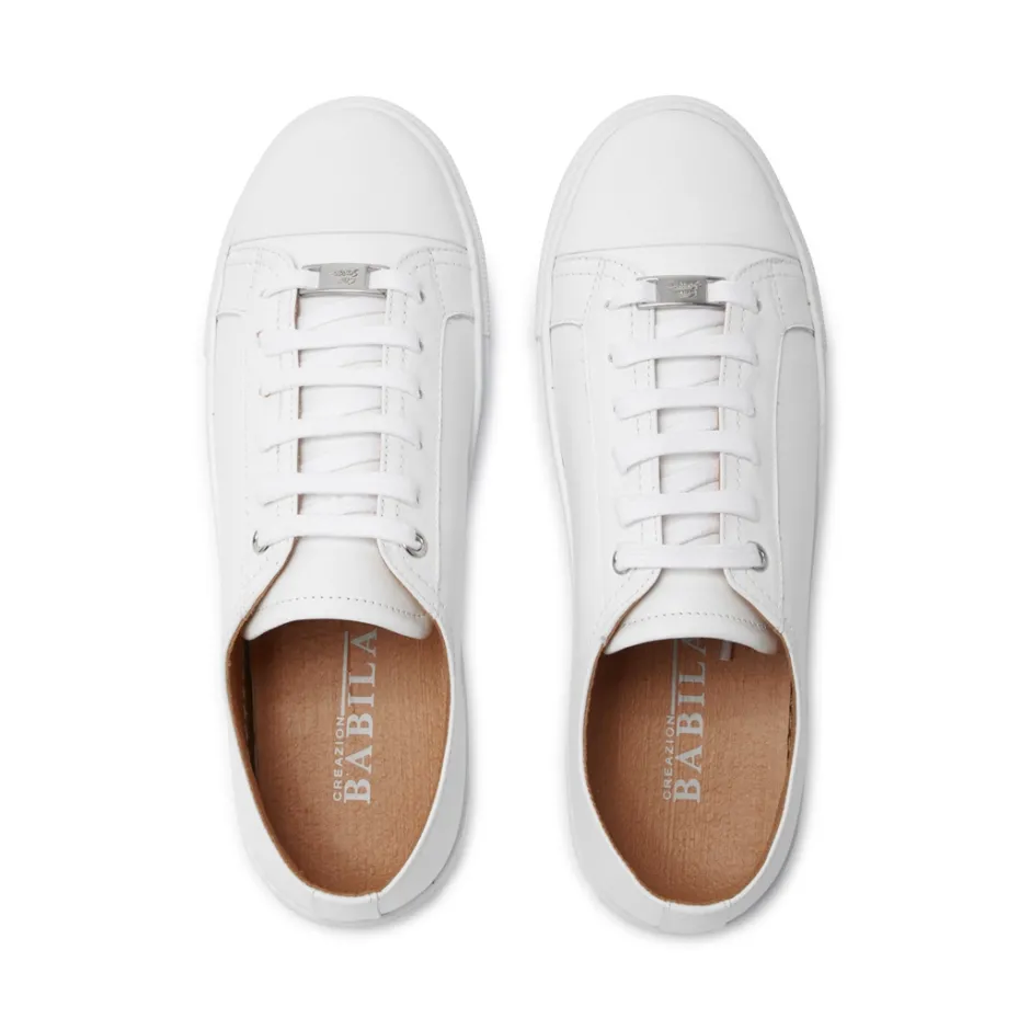 Corianne White Leather Trainers<Carl Scarpa Online