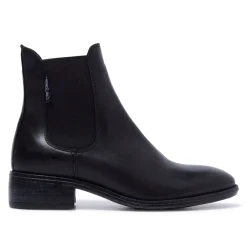 Delicio Black Leather Ankle Boots<Carl Scarpa Shop