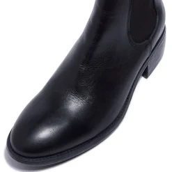 Delicio Black Leather Ankle Boots<Carl Scarpa Shop