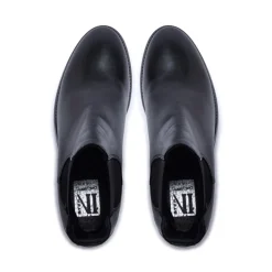 Delicio Black Leather Ankle Boots<Carl Scarpa Shop