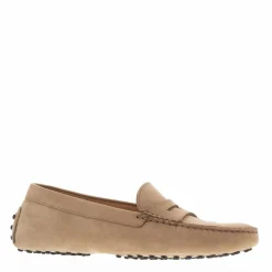 Domenica Beige Nubuck Suede Penny Loafers<Carl Scarpa Cheap