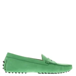 Domenica Green Nubuck Suede Penny Loafers<Carl Scarpa Store
