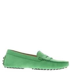Domenica Green Nubuck Suede Penny Loafers<Carl Scarpa Store
