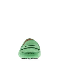 Domenica Green Nubuck Suede Penny Loafers<Carl Scarpa Store
