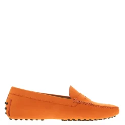 Domenica Orange Nubuck Suede Penny Loafers<Carl Scarpa Best Sale