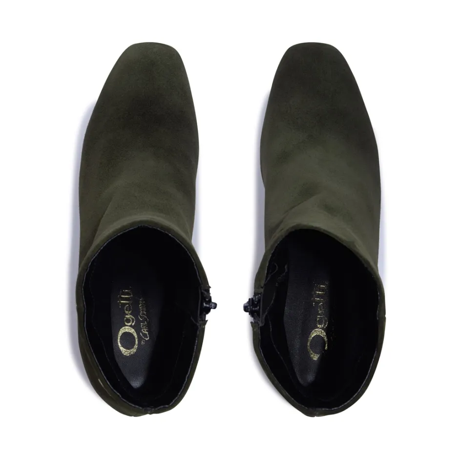 Effy Green Suede Ankle Boots<Carl Scarpa Outlet