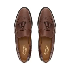 Elesta Tan Leather Oxford Style Loafers<Carl Scarpa Outlet