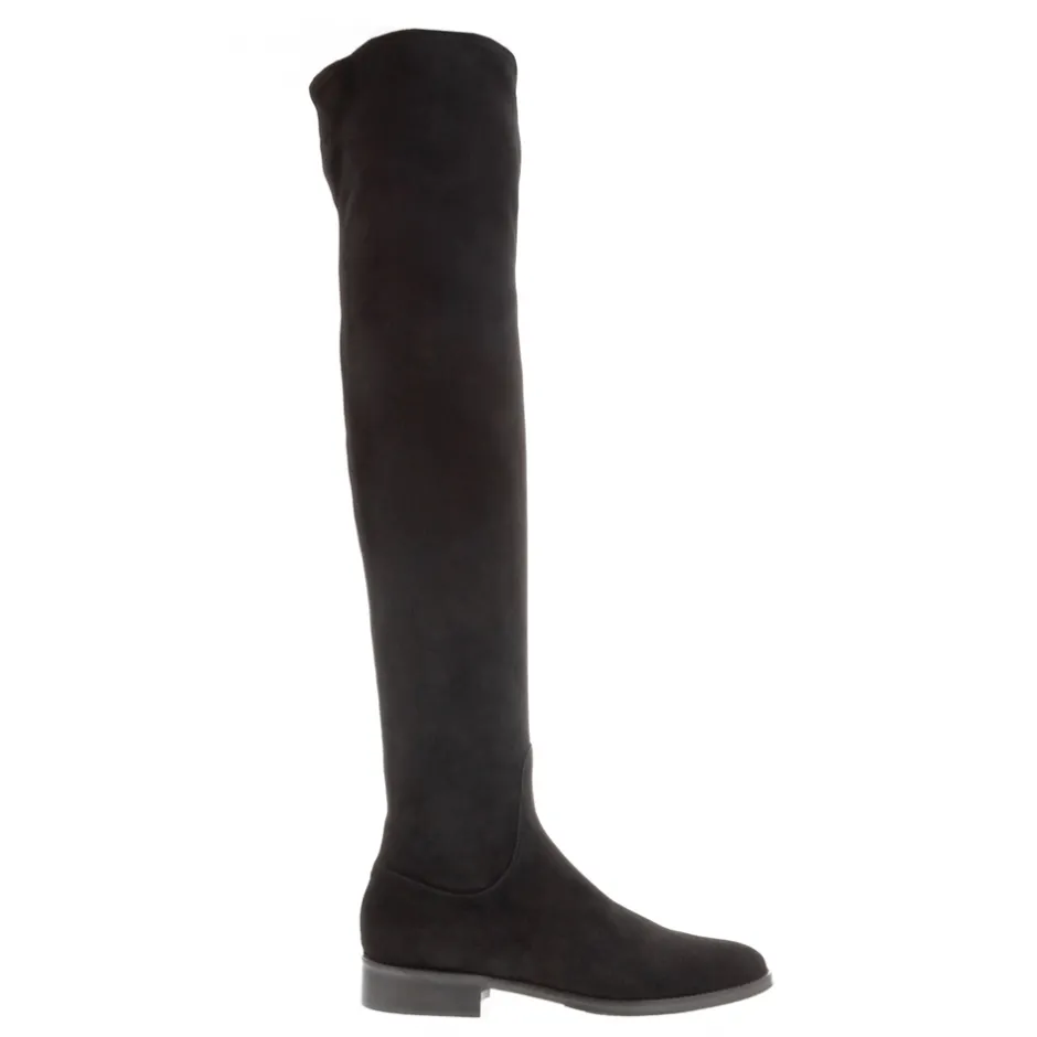 Emalynne Black Italian Suede Over The Knee High Boots<Carl Scarpa Discount