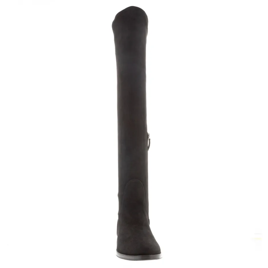 Emalynne Black Italian Suede Over The Knee High Boots<Carl Scarpa Discount