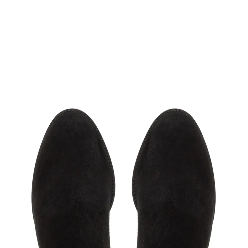 Emalynne Black Italian Suede Over The Knee High Boots<Carl Scarpa Discount