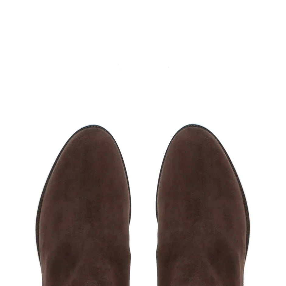 Emalynne Brown Italian Suede Over The Knee Boots<Carl Scarpa Best