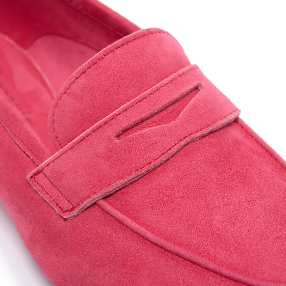 Emarlie Fuchsia Suede Penny Loafers<Carl Scarpa Clearance
