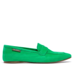 Emarlie Green Suede Penny Loafers<Carl Scarpa Cheap