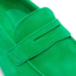 Emarlie Green Suede Penny Loafers<Carl Scarpa Cheap