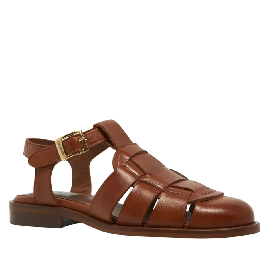 Emelot Tan Leather Flat Sandals<Carl Scarpa Best Sale