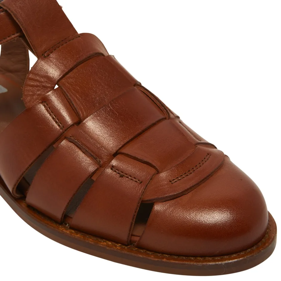Emelot Tan Leather Flat Sandals<Carl Scarpa Best Sale