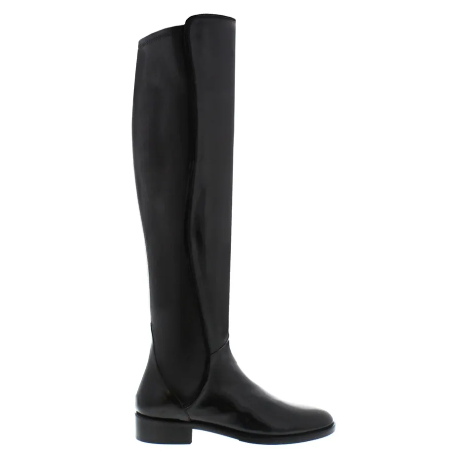 Emma Black Leather Knee-High Boots<Carl Scarpa Sale