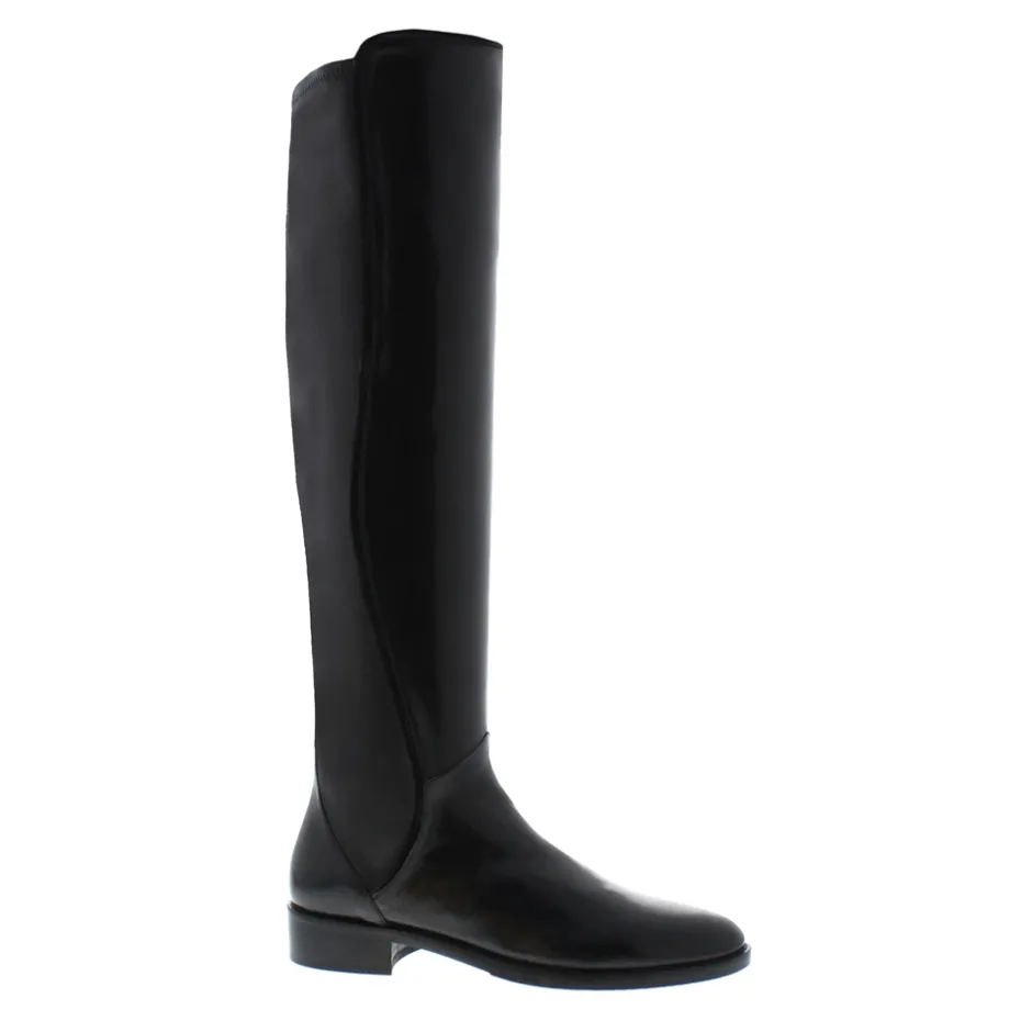 Emma Black Leather Knee-High Boots<Carl Scarpa Sale