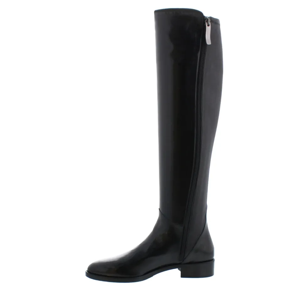 Emma Black Leather Knee-High Boots<Carl Scarpa Sale